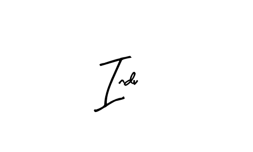 Indu  stylish signature style. Best Handwritten Sign (Arty Signature) for my name. Handwritten Signature Collection Ideas for my name Indu . Indu  signature style 8 images and pictures png
