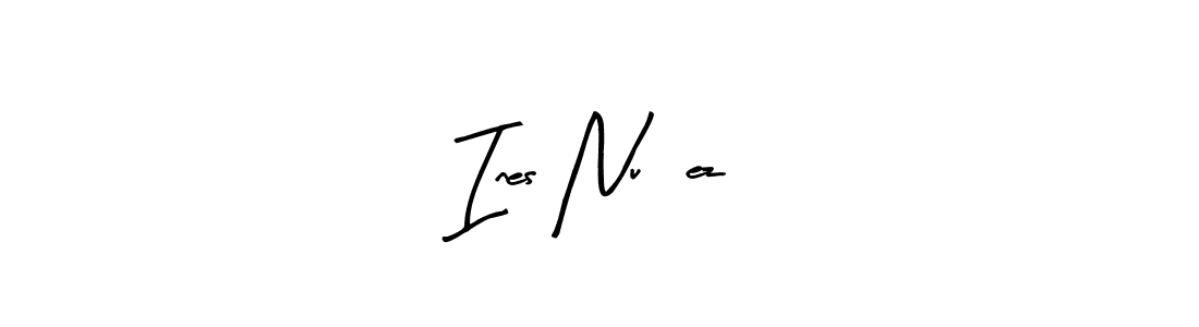 This is the best signature style for the Ines Nuñez name. Also you like these signature font (Arty Signature). Mix name signature. Ines Nuñez signature style 8 images and pictures png