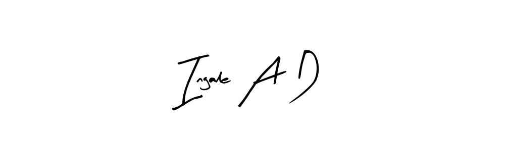 Use a signature maker to create a handwritten signature online. With this signature software, you can design (Arty Signature) your own signature for name Ingale A D. Ingale A D signature style 8 images and pictures png