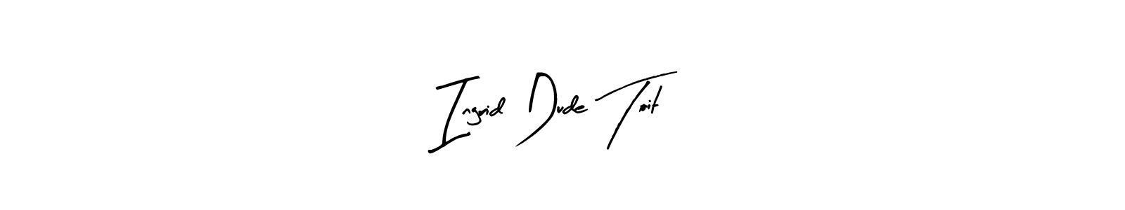 Make a beautiful signature design for name Ingrid Dude Toit. With this signature (Arty Signature) style, you can create a handwritten signature for free. Ingrid Dude Toit signature style 8 images and pictures png