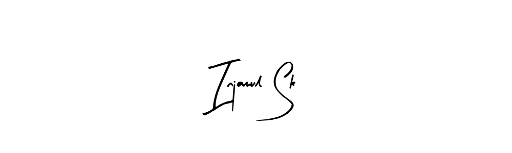 You should practise on your own different ways (Arty Signature) to write your name (Injamul Sk) in signature. don't let someone else do it for you. Injamul Sk signature style 8 images and pictures png