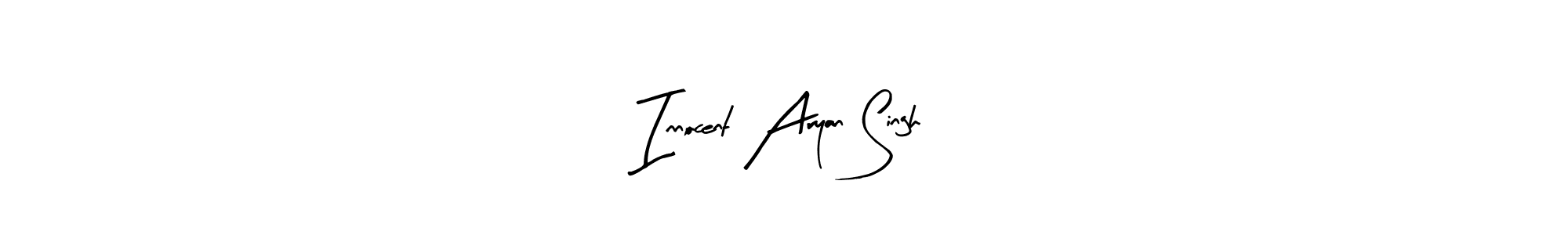 Innocent Aryan Singh stylish signature style. Best Handwritten Sign (Arty Signature) for my name. Handwritten Signature Collection Ideas for my name Innocent Aryan Singh. Innocent Aryan Singh signature style 8 images and pictures png