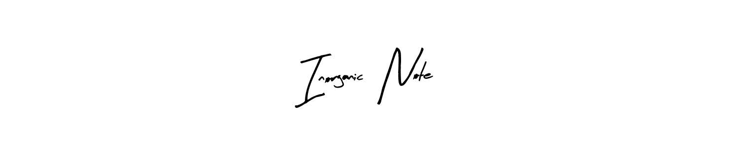 It looks lik you need a new signature style for name Inorganic  Note. Design unique handwritten (Arty Signature) signature with our free signature maker in just a few clicks. Inorganic  Note signature style 8 images and pictures png