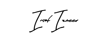 A dynamic signature style for Insaf Izmeer using Arty Signature script. Designed to look authentic, handwritten, and professional. Insaf Izmeer signature style 8 images and pictures png