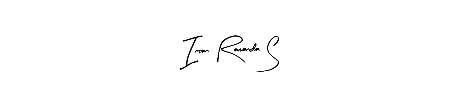 It looks lik you need a new signature style for name Insan Ramanda S. Design unique handwritten (Arty Signature) signature with our free signature maker in just a few clicks. Insan Ramanda S signature style 8 images and pictures png