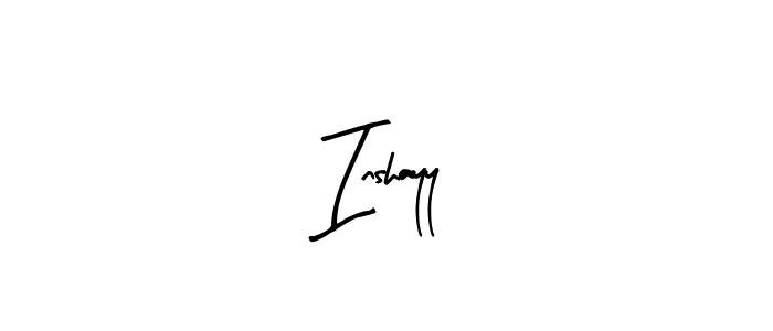 The best way (Arty Signature) to make a short signature is to pick only two or three words in your name. The name Inshayy include a total of six letters. For converting this name. Inshayy signature style 8 images and pictures png