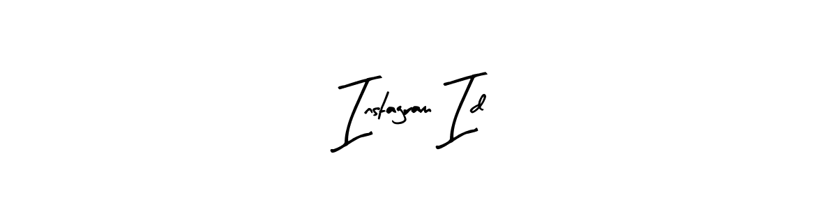 Make a beautiful signature design for name Instagram Id. With this signature (Arty Signature) style, you can create a handwritten signature for free. Instagram Id signature style 8 images and pictures png
