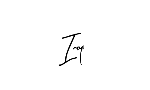 Create a beautiful signature design for name Insyi. With this signature (Arty Signature) fonts, you can make a handwritten signature for free. Insyi signature style 8 images and pictures png