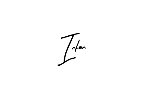Create a beautiful signature design for name Intan. With this signature (Arty Signature) fonts, you can make a handwritten signature for free. Intan signature style 8 images and pictures png