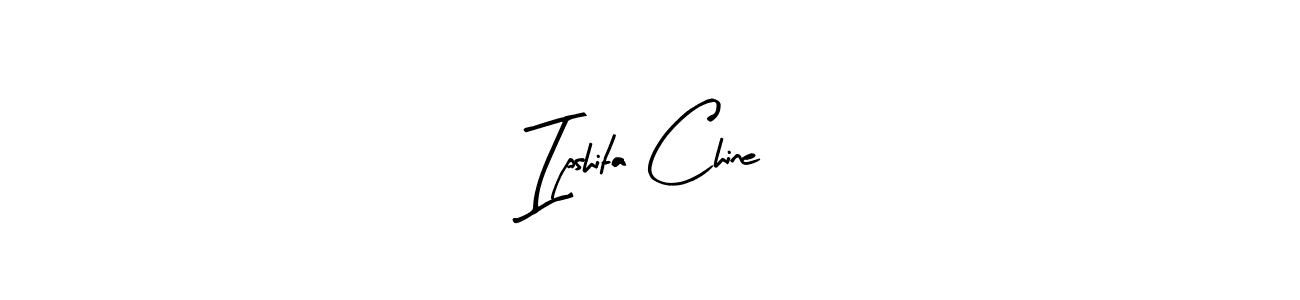 if you are searching for the best signature style for your name Ipshita Chine. so please give up your signature search. here we have designed multiple signature styles  using Arty Signature. Ipshita Chine signature style 8 images and pictures png