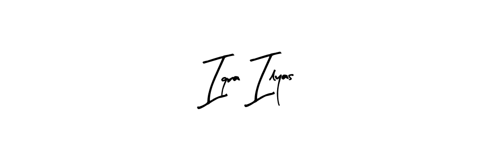 You should practise on your own different ways (Arty Signature) to write your name (Iqra Ilyas) in signature. don't let someone else do it for you. Iqra Ilyas signature style 8 images and pictures png