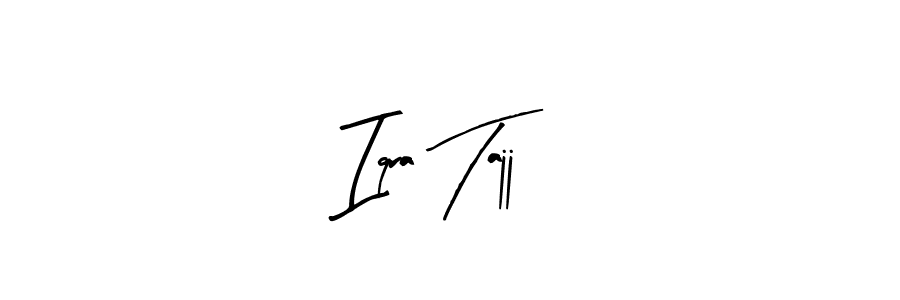 This is the best signature style for the Iqra Tajj name. Also you like these signature font (Arty Signature). Mix name signature. Iqra Tajj signature style 8 images and pictures png