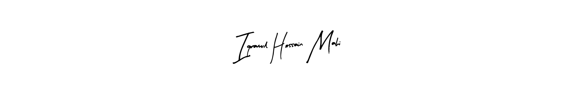 Use a signature maker to create a handwritten signature online. With this signature software, you can design (Arty Signature) your own signature for name Iqramul Hossain Mahi. Iqramul Hossain Mahi signature style 8 images and pictures png