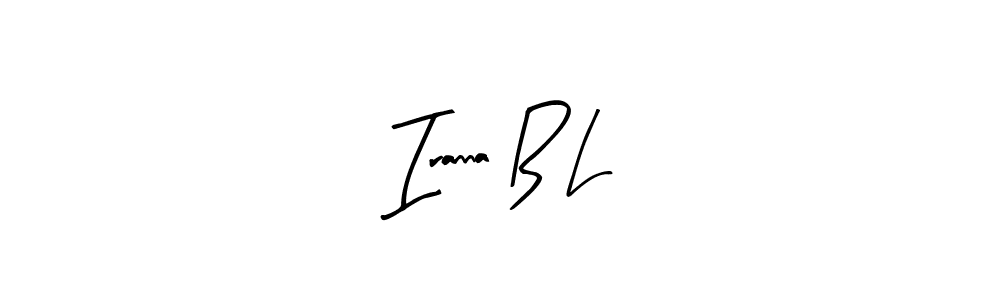 The best way (Arty Signature) to make a short signature is to pick only two or three words in your name. The name Iranna B L include a total of six letters. For converting this name. Iranna B L signature style 8 images and pictures png
