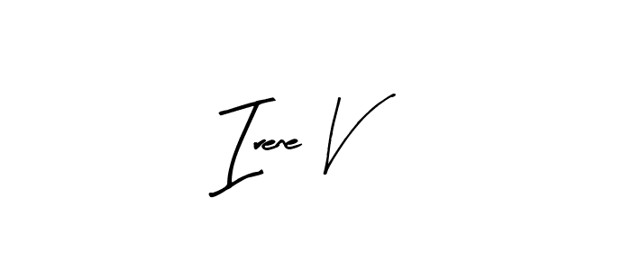 Irene V stylish signature style. Best Handwritten Sign (Arty Signature) for my name. Handwritten Signature Collection Ideas for my name Irene V. Irene V signature style 8 images and pictures png