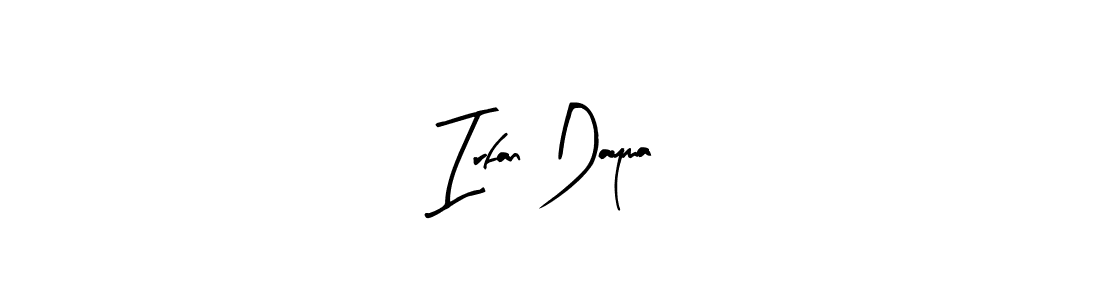 Design your own signature with our free online signature maker. With this signature software, you can create a handwritten (Arty Signature) signature for name Irfan Dayma. Irfan Dayma signature style 8 images and pictures png