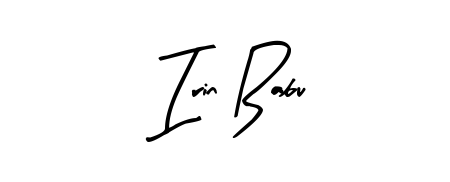 Enhance your business communications with Irin Babu signature in Arty Signature lettering. Clean, modern, and universally compatible. Irin Babu signature style 8 images and pictures png