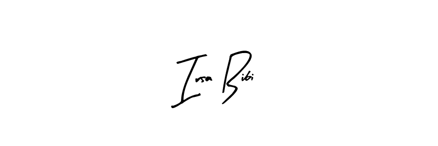 Create a beautiful signature design for name Irsa Bibi. With this signature (Arty Signature) fonts, you can make a handwritten signature for free. Irsa Bibi signature style 8 images and pictures png