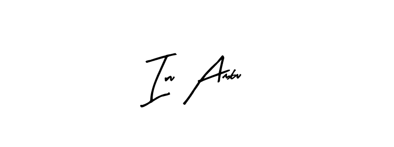 Make a beautiful signature design for name Iru Ambu. With this signature (Arty Signature) style, you can create a handwritten signature for free. Iru Ambu signature style 8 images and pictures png