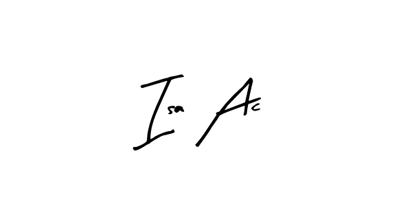 Design your own signature with our free online signature maker. With this signature software, you can create a handwritten (Arty Signature) signature for name Isa Ac. Isa Ac signature style 8 images and pictures png