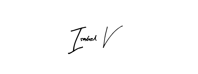 Create a beautiful signature design for name Isabel V. With this signature (Arty Signature) fonts, you can make a handwritten signature for free. Isabel V signature style 8 images and pictures png