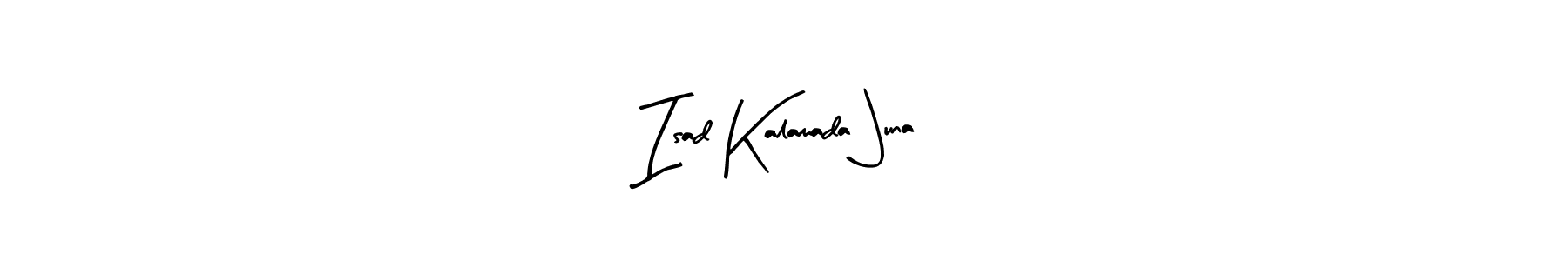 Use a signature maker to create a handwritten signature online. With this signature software, you can design (Arty Signature) your own signature for name Isad Kalamada Juna. Isad Kalamada Juna signature style 8 images and pictures png