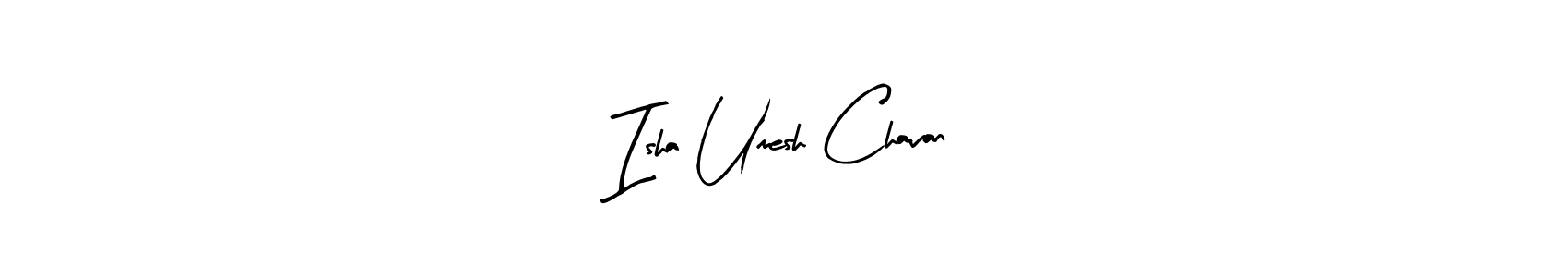 Create a beautiful signature design for name Isha Umesh Chavan. With this signature (Arty Signature) fonts, you can make a handwritten signature for free. Isha Umesh Chavan signature style 8 images and pictures png
