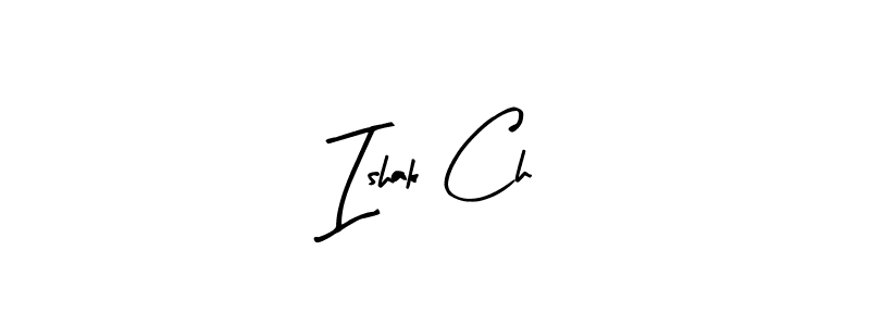 Ishak Ch stylish signature style. Best Handwritten Sign (Arty Signature) for my name. Handwritten Signature Collection Ideas for my name Ishak Ch. Ishak Ch signature style 8 images and pictures png