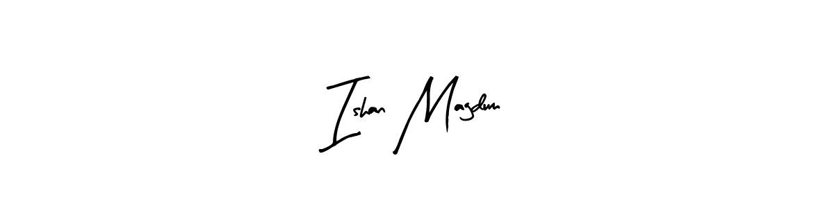 Make a beautiful signature design for name Ishan Magdum. With this signature (Arty Signature) style, you can create a handwritten signature for free. Ishan Magdum signature style 8 images and pictures png