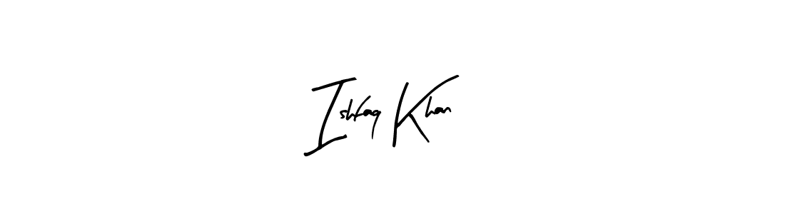 Create a beautiful signature design for name Ishfaq Khan. With this signature (Arty Signature) fonts, you can make a handwritten signature for free. Ishfaq Khan signature style 8 images and pictures png