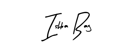 A stylish, flowing autograph style designed for name Ishka Bag using Arty Signature typography. Perfect for digital creative projects. Ishka Bag signature style 8 images and pictures png