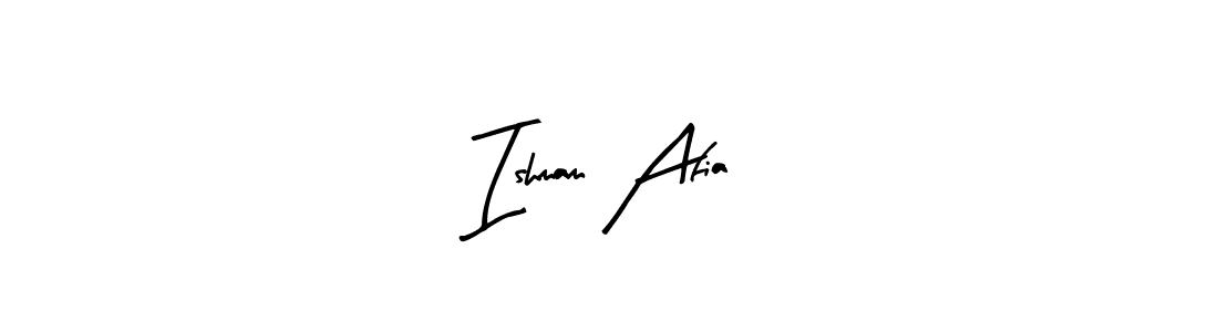How to make Ishmam Afia name signature. Use Arty Signature style for creating short signs online. This is the latest handwritten sign. Ishmam Afia signature style 8 images and pictures png