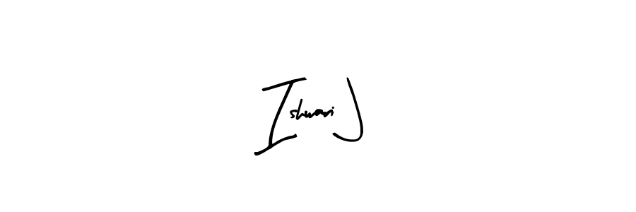 Arty Signature is a professional signature style that is perfect for those who want to add a touch of class to their signature. It is also a great choice for those who want to make their signature more unique. Get Ishwari J name to fancy signature for free. Ishwari J signature style 8 images and pictures png