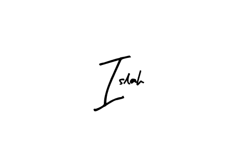 Arty Signature is a professional signature style that is perfect for those who want to add a touch of class to their signature. It is also a great choice for those who want to make their signature more unique. Get Islah name to fancy signature for free. Islah signature style 8 images and pictures png