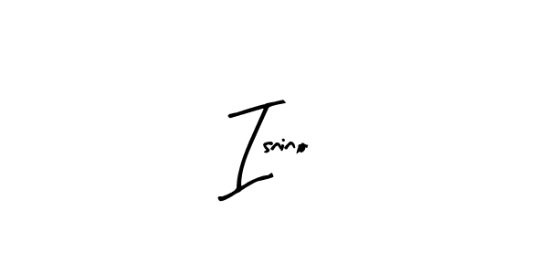 Use a signature maker to create a handwritten signature online. With this signature software, you can design (Arty Signature) your own signature for name Isnino. Isnino signature style 8 images and pictures png