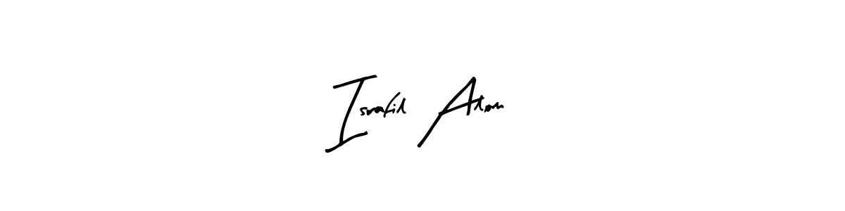 The best way (Arty Signature) to make a short signature is to pick only two or three words in your name. The name Israfil Alom include a total of six letters. For converting this name. Israfil Alom signature style 8 images and pictures png