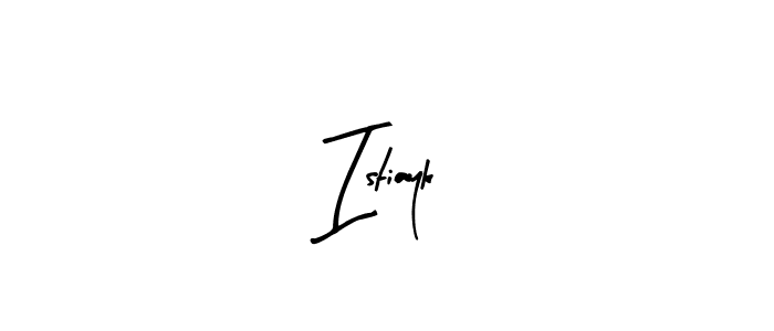 The best way (Arty Signature) to make a short signature is to pick only two or three words in your name. The name Istiayk include a total of six letters. For converting this name. Istiayk signature style 8 images and pictures png