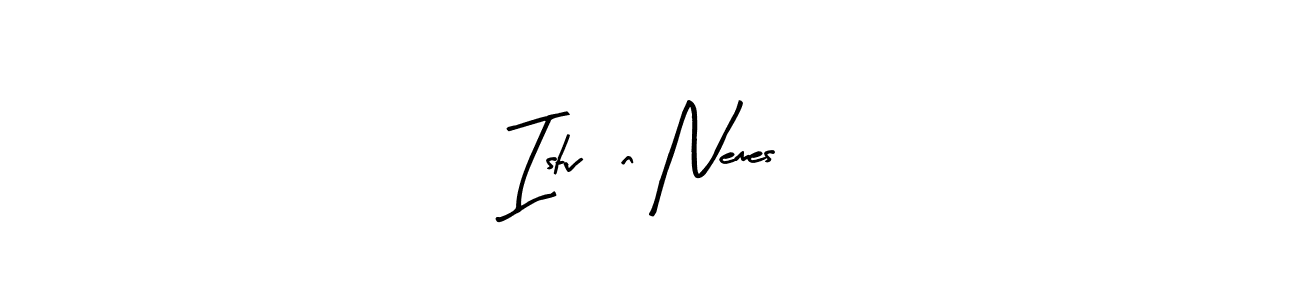 The best way (Arty Signature) to make a short signature is to pick only two or three words in your name. The name István Nemes include a total of six letters. For converting this name. István Nemes signature style 8 images and pictures png