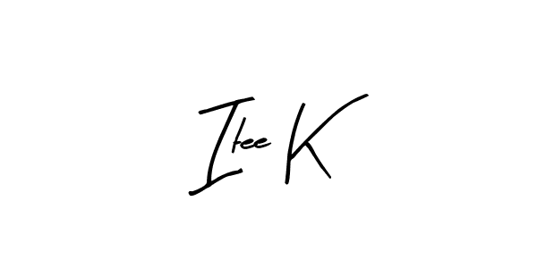 Design your own signature with our free online signature maker. With this signature software, you can create a handwritten (Arty Signature) signature for name Itee K. Itee K signature style 8 images and pictures png