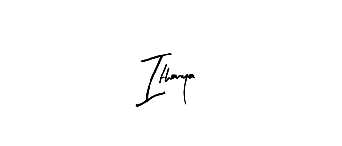 Make a beautiful signature design for name Ithanya. With this signature (Arty Signature) style, you can create a handwritten signature for free. Ithanya signature style 8 images and pictures png