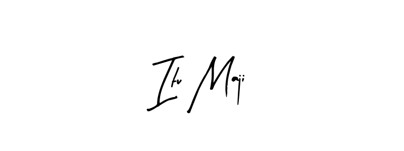 How to make Itu Maji name signature. Use Arty Signature style for creating short signs online. This is the latest handwritten sign. Itu Maji signature style 8 images and pictures png