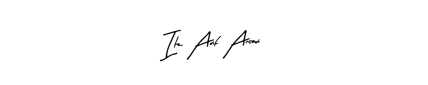 Similarly Arty Signature is the best handwritten signature design. Signature creator online .You can use it as an online autograph creator for name Itz Arif Ansari. Itz Arif Ansari signature style 8 images and pictures png