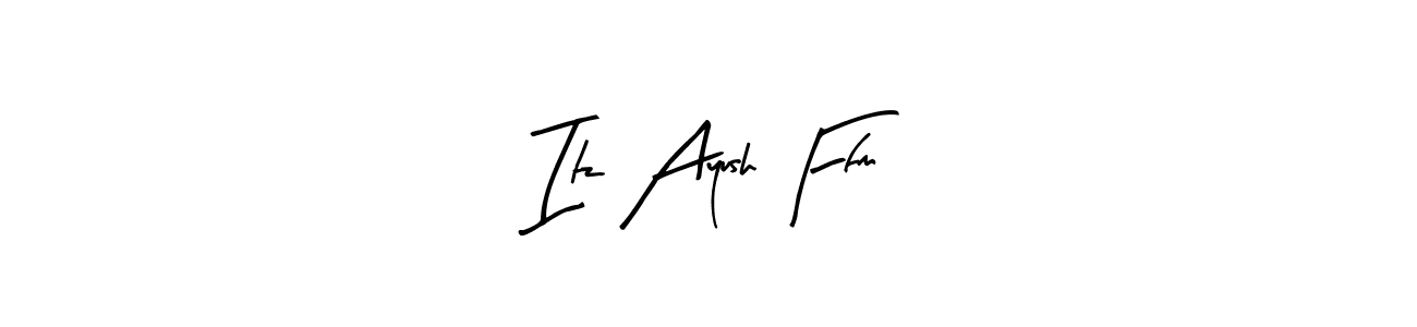 How to make Itz Ayush Ffm name signature. Use Arty Signature style for creating short signs online. This is the latest handwritten sign. Itz Ayush Ffm signature style 8 images and pictures png