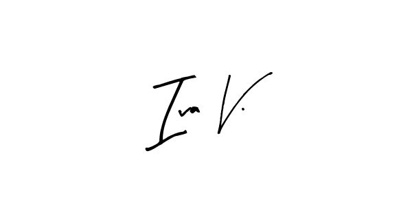 Make a beautiful signature design for name Iva V.. With this signature (Arty Signature) style, you can create a handwritten signature for free. Iva V. signature style 8 images and pictures png