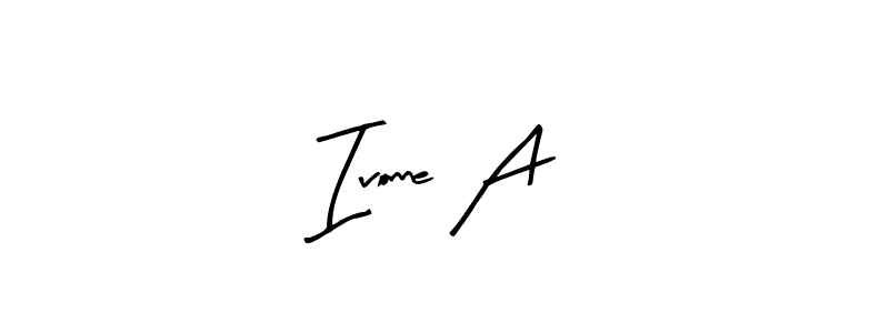 Arty Signature is a professional signature style that is perfect for those who want to add a touch of class to their signature. It is also a great choice for those who want to make their signature more unique. Get Ivonne A name to fancy signature for free. Ivonne A signature style 8 images and pictures png