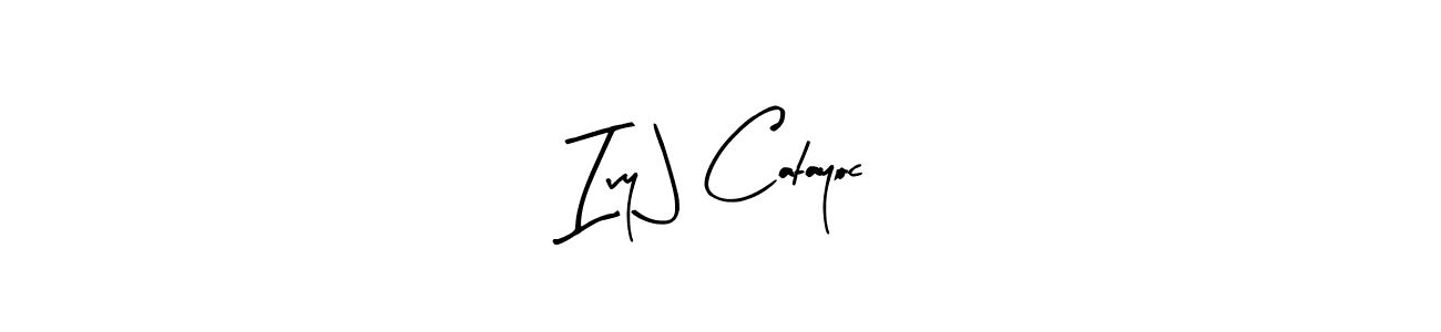 if you are searching for the best signature style for your name Ivy J Catayoc. so please give up your signature search. here we have designed multiple signature styles  using Arty Signature. Ivy J Catayoc signature style 8 images and pictures png
