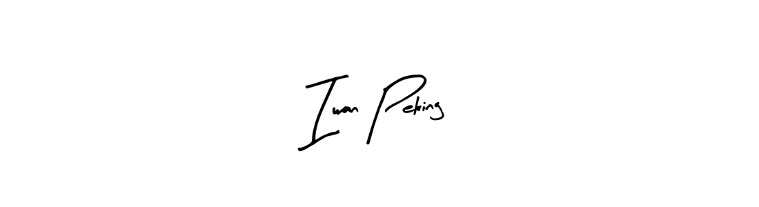 You should practise on your own different ways (Arty Signature) to write your name (Iwan Peking) in signature. don't let someone else do it for you. Iwan Peking signature style 8 images and pictures png