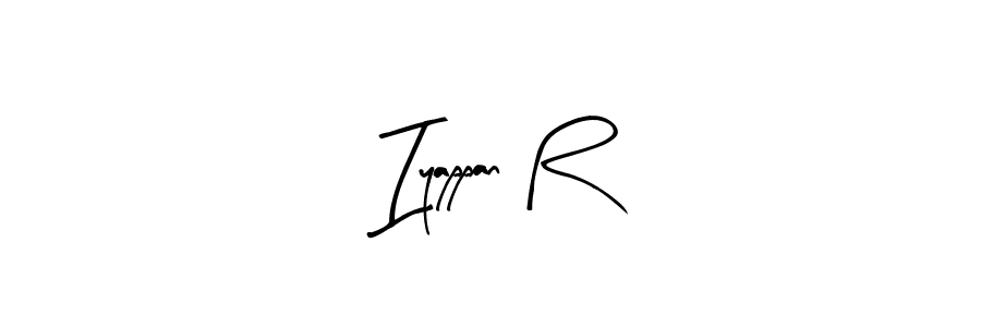 Make a beautiful signature design for name Iyappan R. With this signature (Arty Signature) style, you can create a handwritten signature for free. Iyappan R signature style 8 images and pictures png