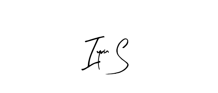 Iyrin S stylish signature style. Best Handwritten Sign (Arty Signature) for my name. Handwritten Signature Collection Ideas for my name Iyrin S. Iyrin S signature style 8 images and pictures png