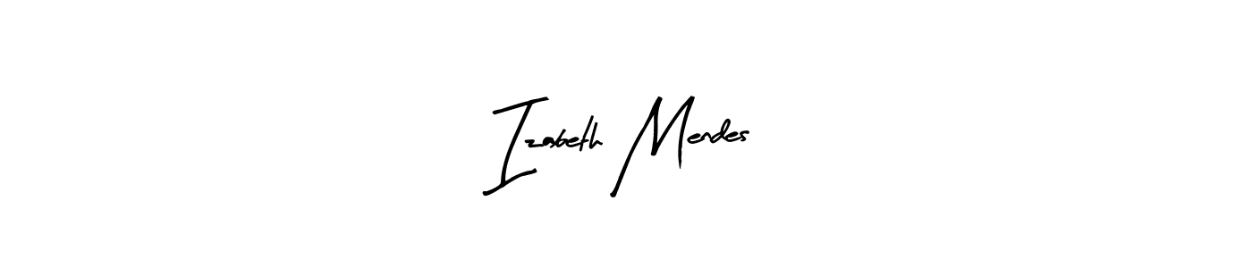 Create a beautiful signature design for name Izabeth Mendes. With this signature (Arty Signature) fonts, you can make a handwritten signature for free. Izabeth Mendes signature style 8 images and pictures png